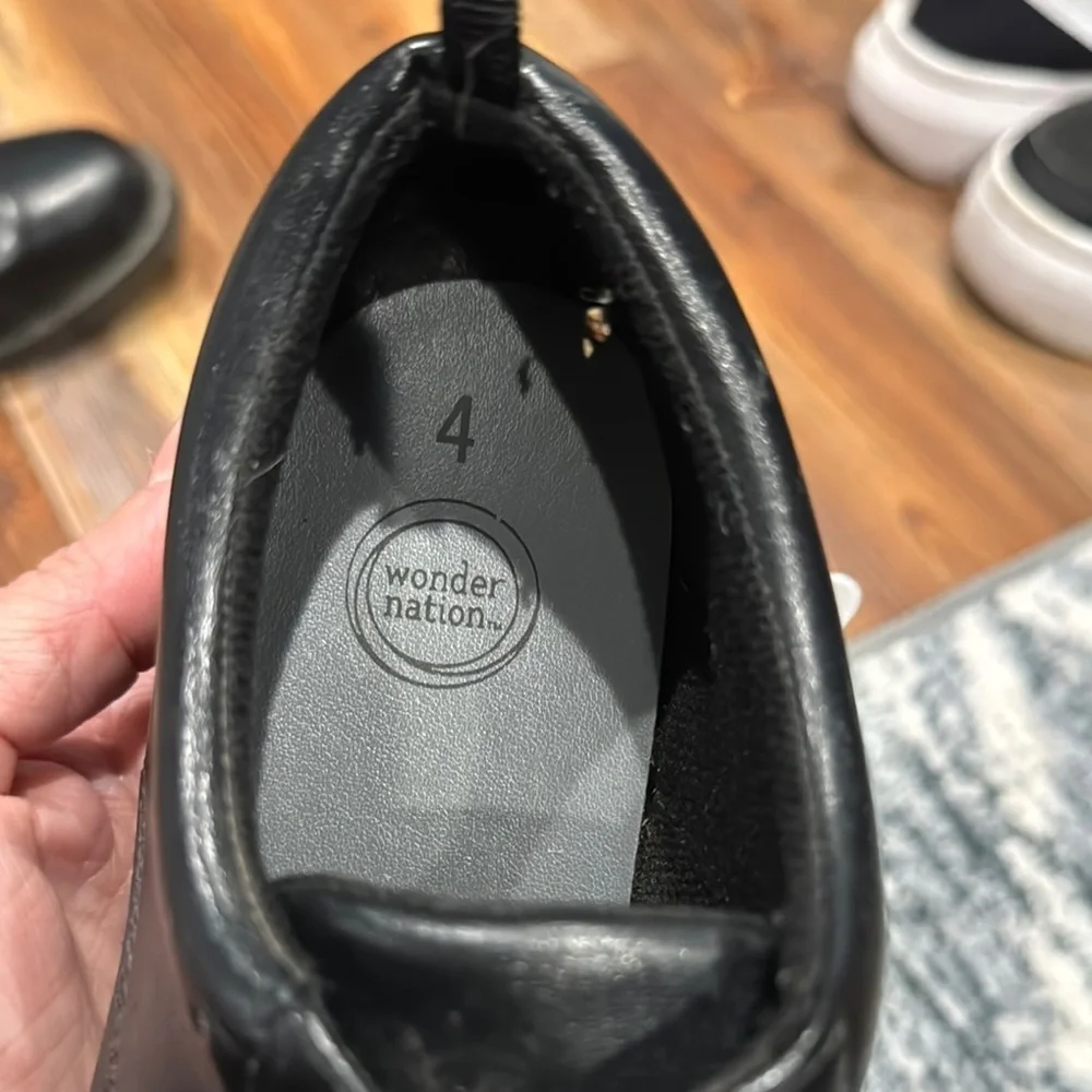 Classic Black faux Leather Boys shoes